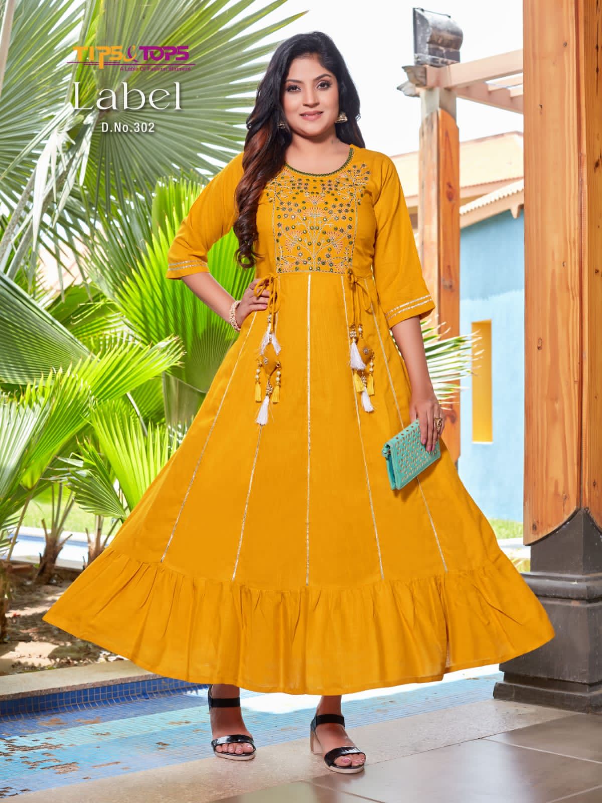 Tips And Tops Label 3 New Festive Wear Designer Long Anarkali Kurti Collection